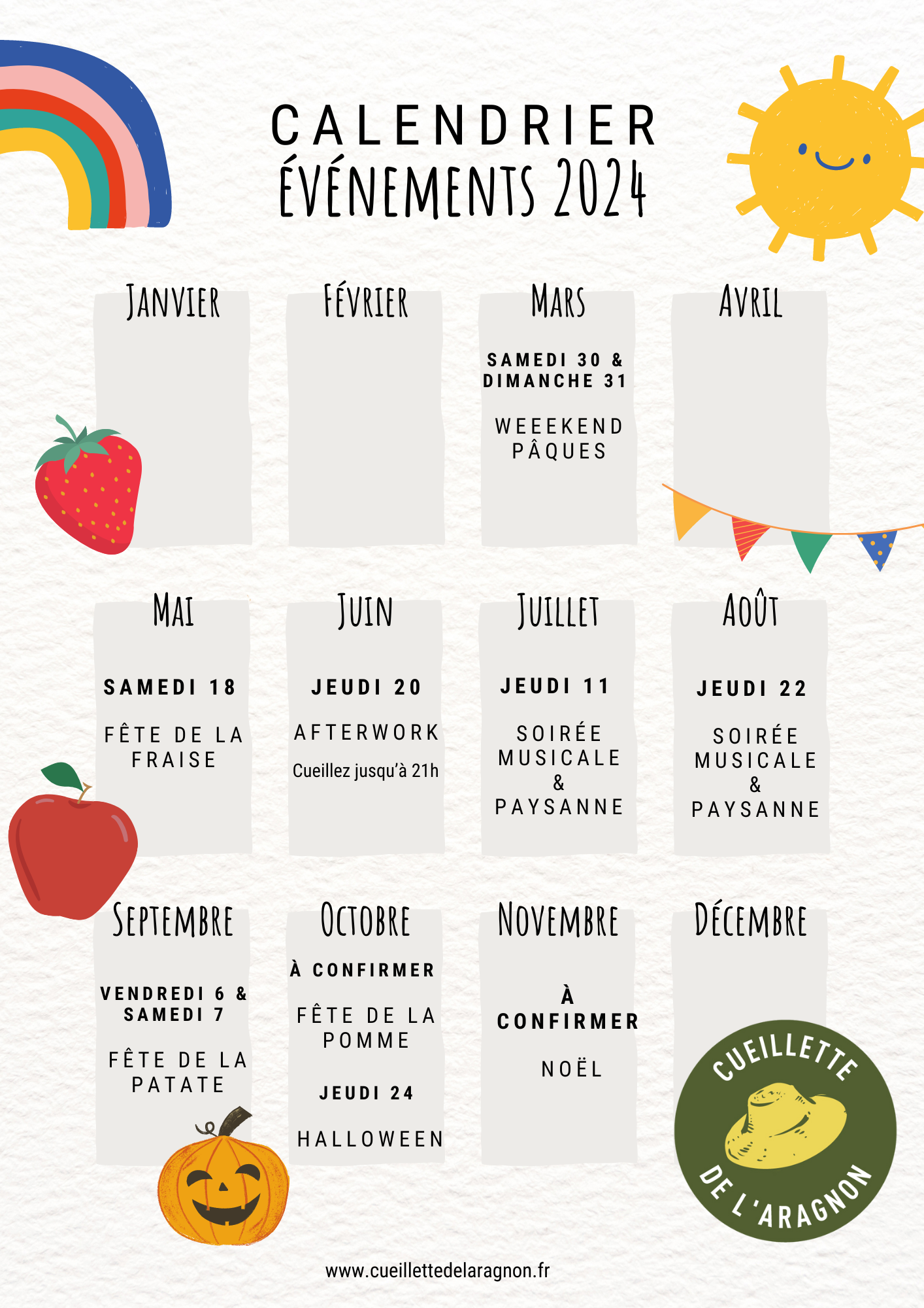 planning événement 2024